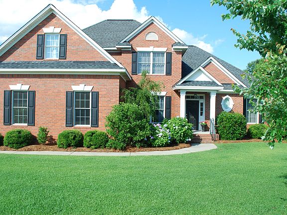 Front view of all brick home
