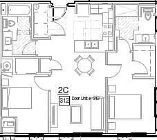 Floor plan 2 Bedroom