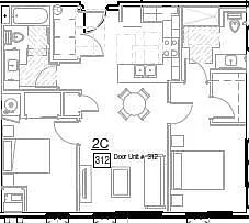 Floor plan 2 Bedroom