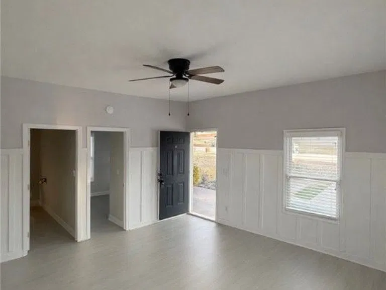 Entry way to Living Room, 1st bedroom and bathroom.