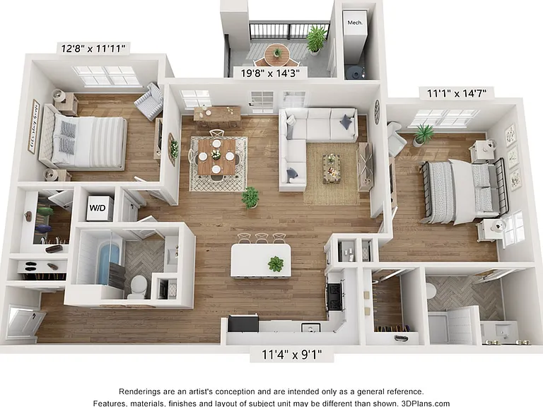 Two Bedroom floor plan Two Bedroom floor plan