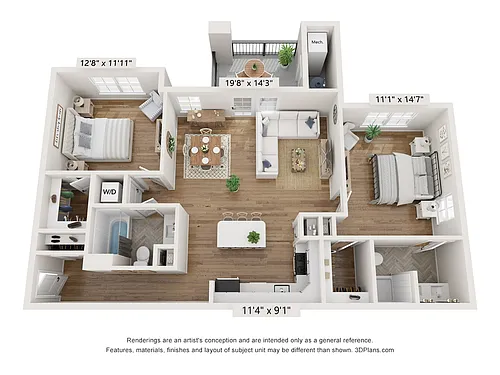 Floor plan 2 Bedroom