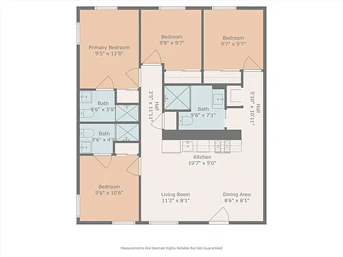 Floor plan 4 Bed 3 Bath Floor Plan