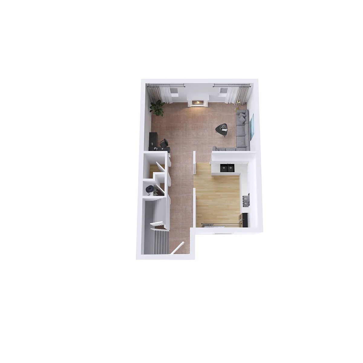 Floor plan 2 Bedroom Townhome