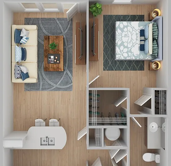 1 Bedroom | 1 Bath | 785 SF | Renovated 1 Bedroom | 1 Bath | 785 SF | Renovated