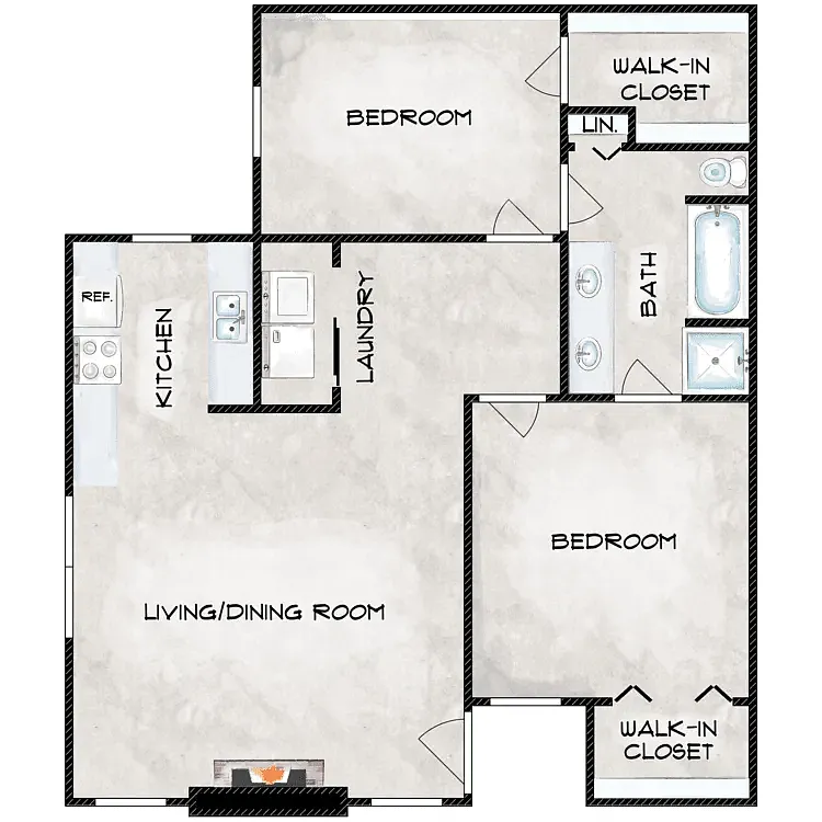 Floor plan Two Bedroom
