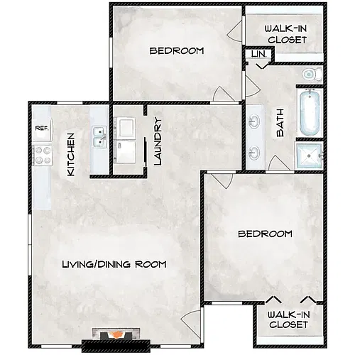 Floor plan Two Bedroom