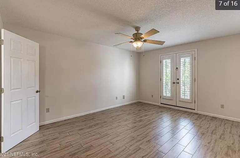 Master bedroom with plantation shutters