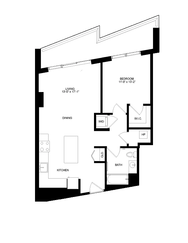 Floor plan 1 Bed-1 Bath-8