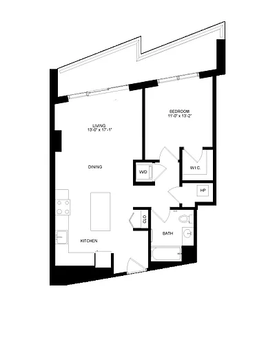 Floor plan 1 Bed-1 Bath-8