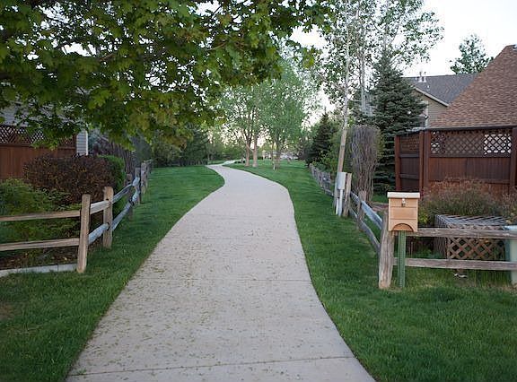 Walking path next to home (in right of pic)