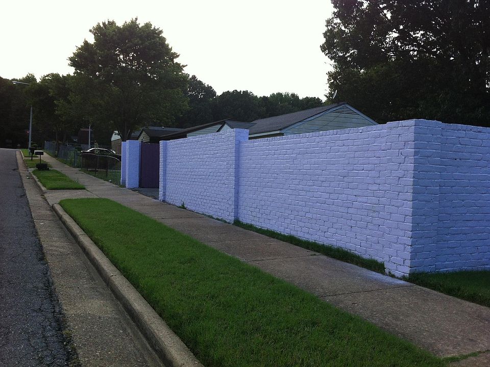 Back & South brick wall