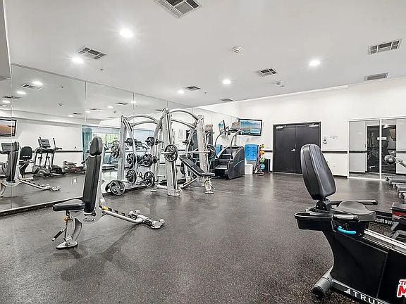 Fully equipped fitness room.
