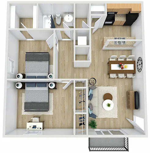 Floor plan Silvertree 2bd