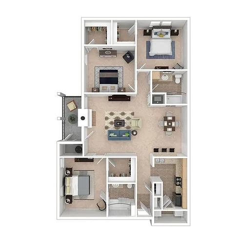 Floor plan Clifton - 3x2