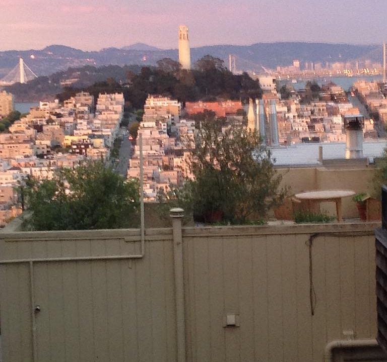 Coit tower view from back bedroom