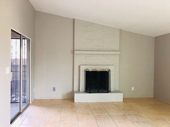 Living room with fireplace