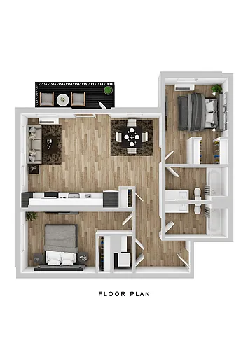 Floor plan Broadrock - 2 Bed A5 Medium Balcony