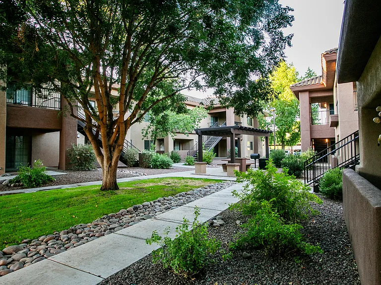 Extensively Landscaped Lawns and Courtyards