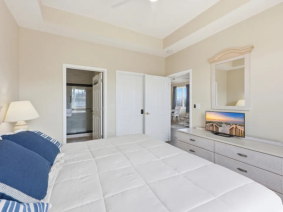 Unwind in this cozy bedroom with a luxurious king bed.