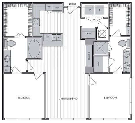 Floor plan 2 Bed_2 Bath_I