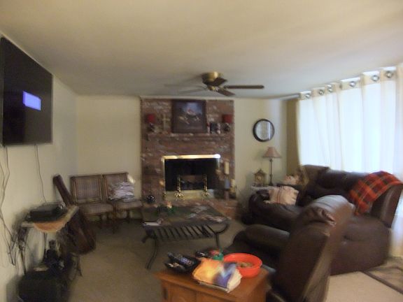 Den with Fireplace