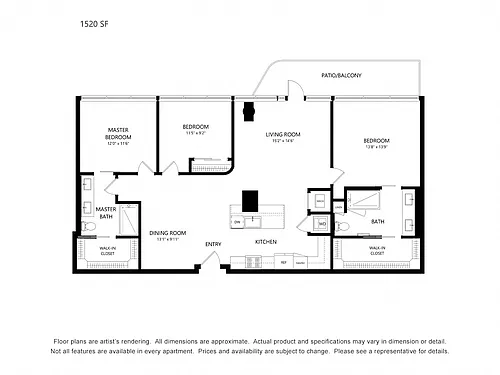 Floor plan 3 Bedroom A