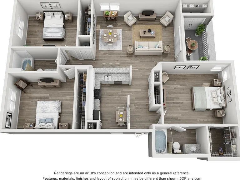 Citation Club - Three Bedroom - Two Bathroom - 2 Beds - 2 Baths - 1414 Sq. ft.