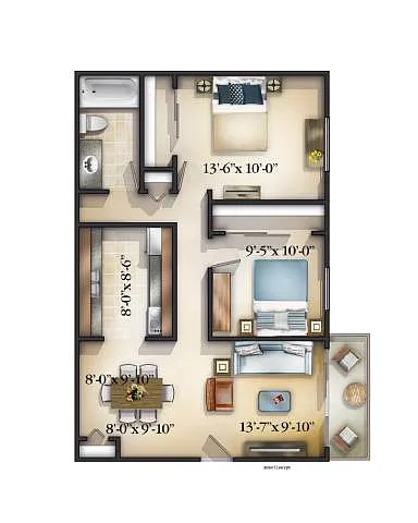 Floor plan Baker
