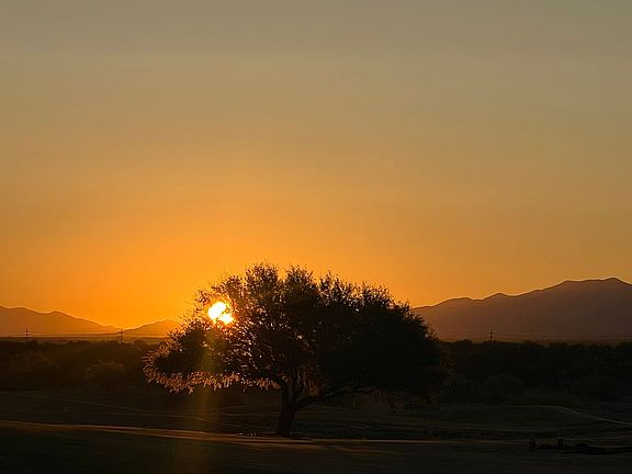 Sunrise on patio.