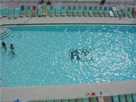View of Pool From Balcony