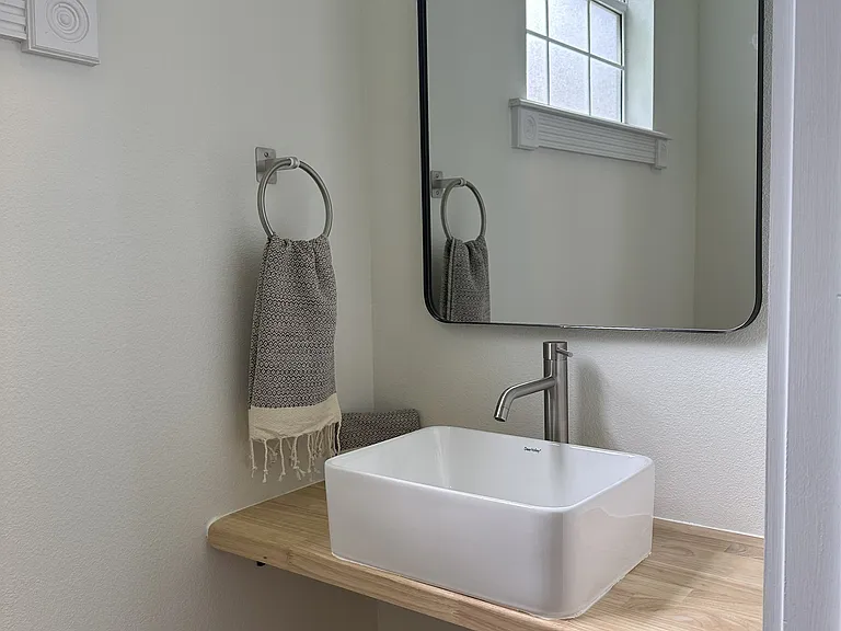 Half bath in kitchen/dining area