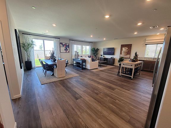Wide open Dining Room/Family Room/Kitchen Area