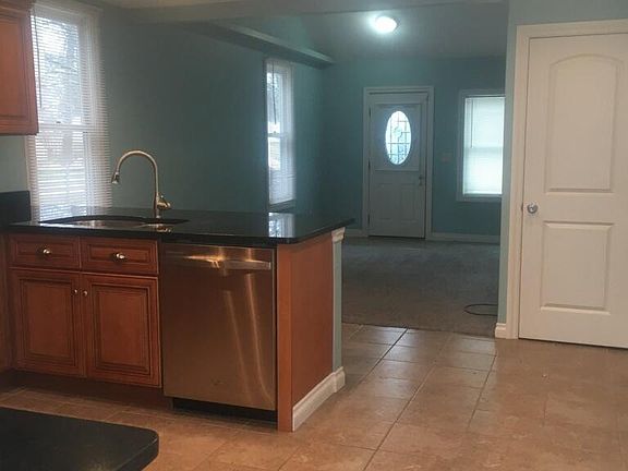 View from kitchen to living room.