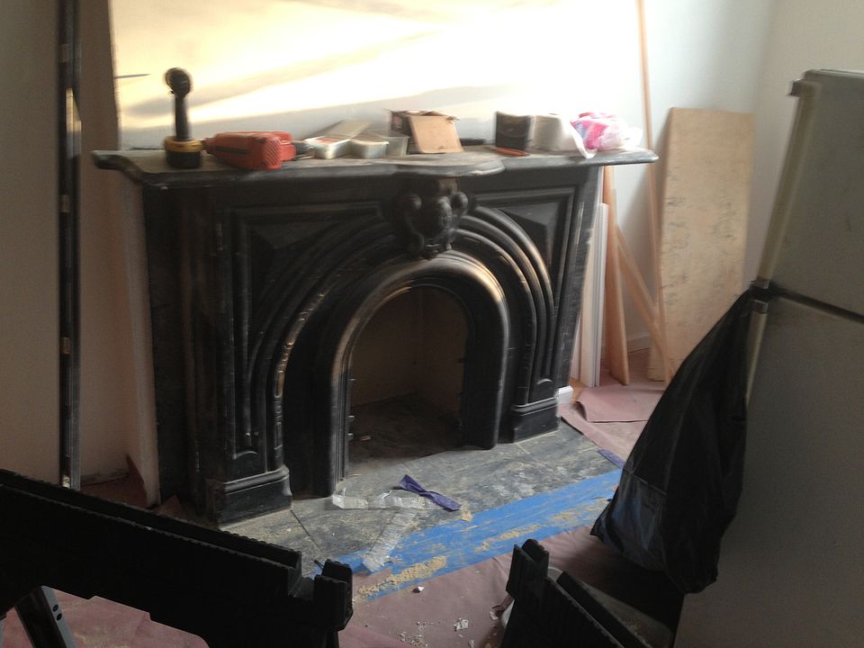 Fireplace in the living room