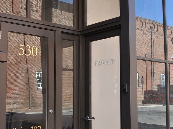 Front entrance to the building. Keyfob or code required for access 24/7.