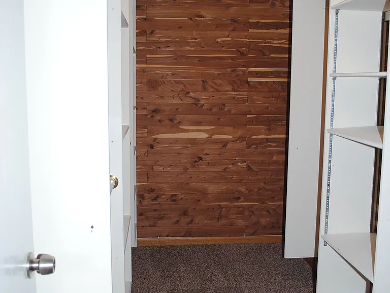 Cedar lined walk in closet