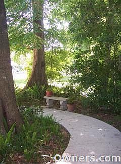 Side walkway to water.
