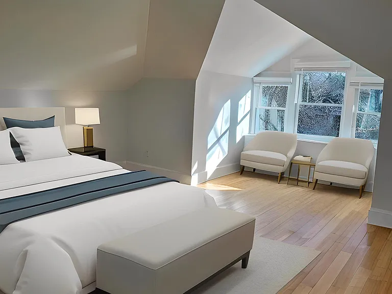 Virtually staged bedroom