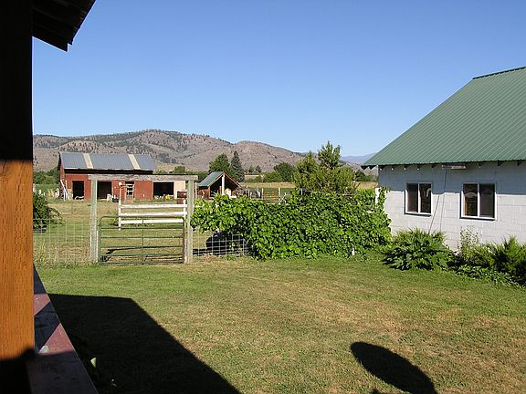 Looking out towards barn