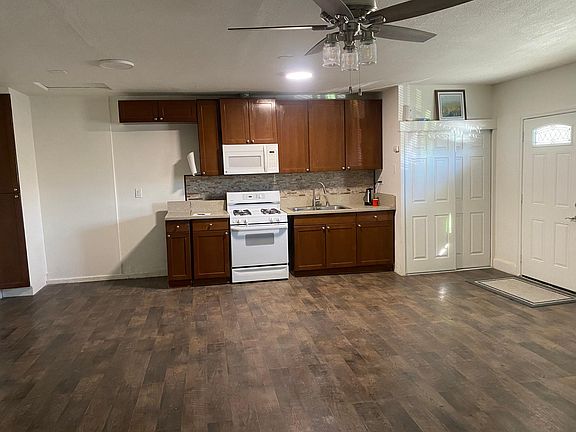 Kitchen, living room and dining area