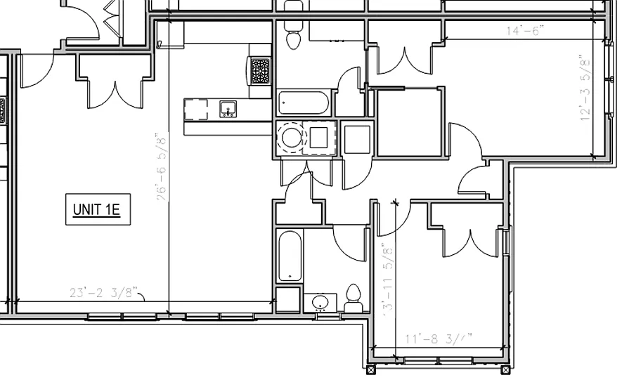 Floor plan 2 Bedrooms, 2 Bathrooms