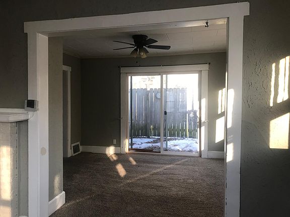Dining Room with sliding door to private deck.