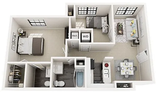 Floor plan 2 x 1 LG