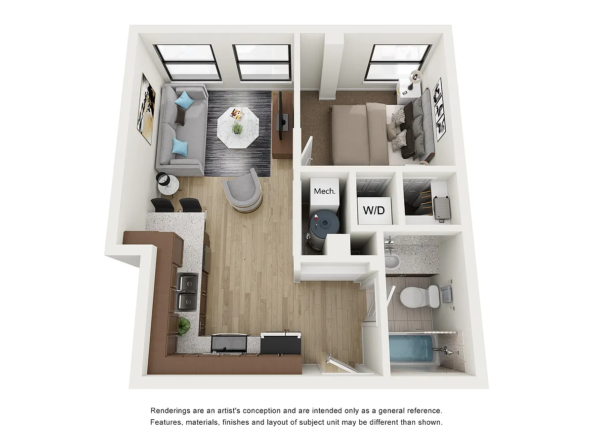 Floor plan 1X1 K