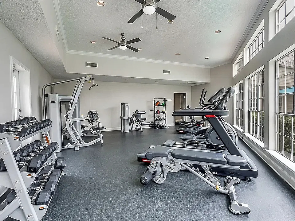 Weight Area in Fitness Center at Regatta Apartments
