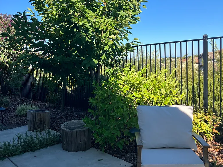 The backyard is private.