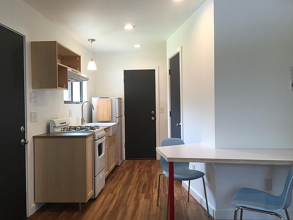 View of Kitchen / dining from living space