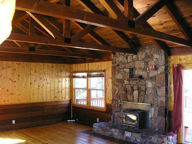 Great room, fireplace, open beam ceiling... T