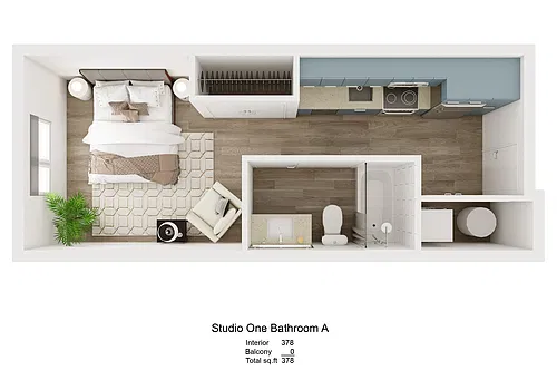 Floor plan Studio